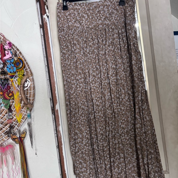 NATURAL LIFE Dresses & Skirts - NATURAL LIFE Brown Floral Maxi Skirt